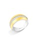 Anel Tulum em Prata 925 com Ouro Amarelo 18k e Diamantes