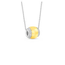 Pingente Tulum em Prata 925 com Ouro Amarelo 18k e Diamantes